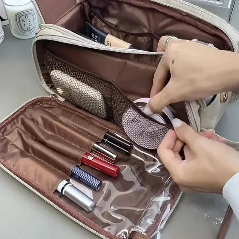 Waterproof PU Leather Cosmetic Bag