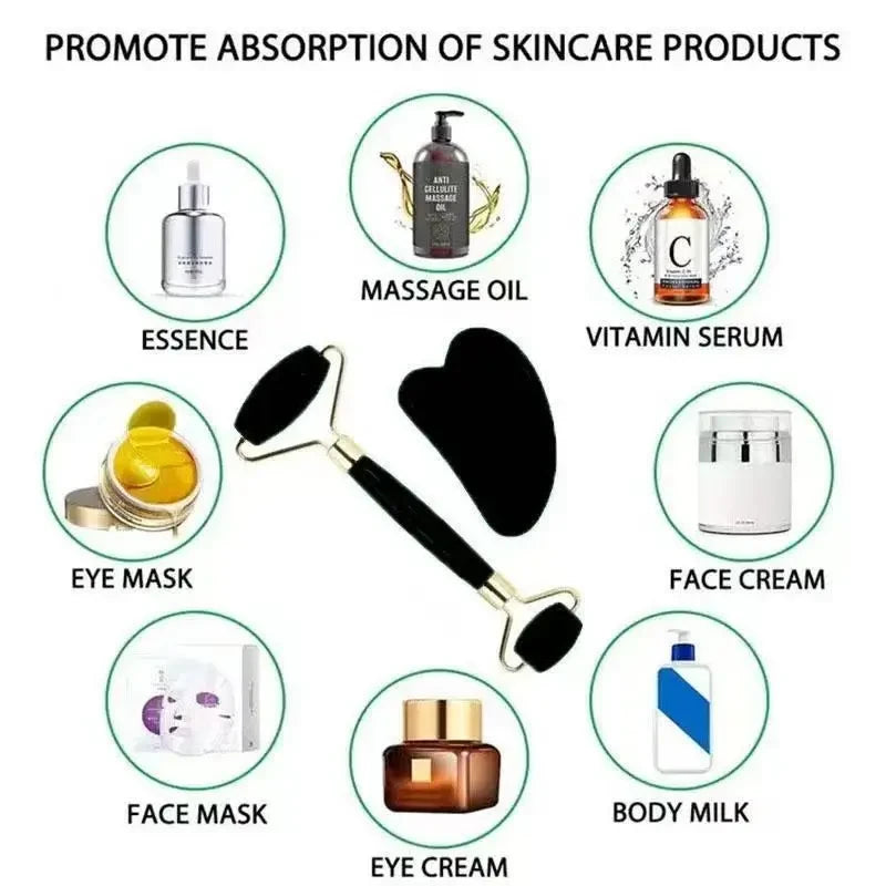Facial Ice Roller and Gua Sha Set