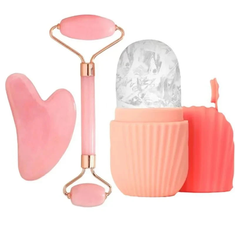 Facial Ice Roller and Gua Sha Set