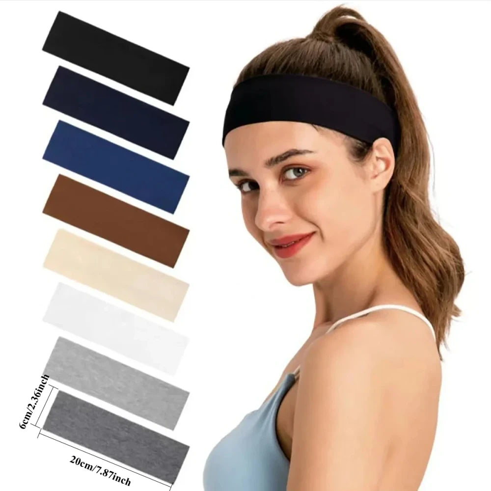 Solid Color Elastic Sports Headband