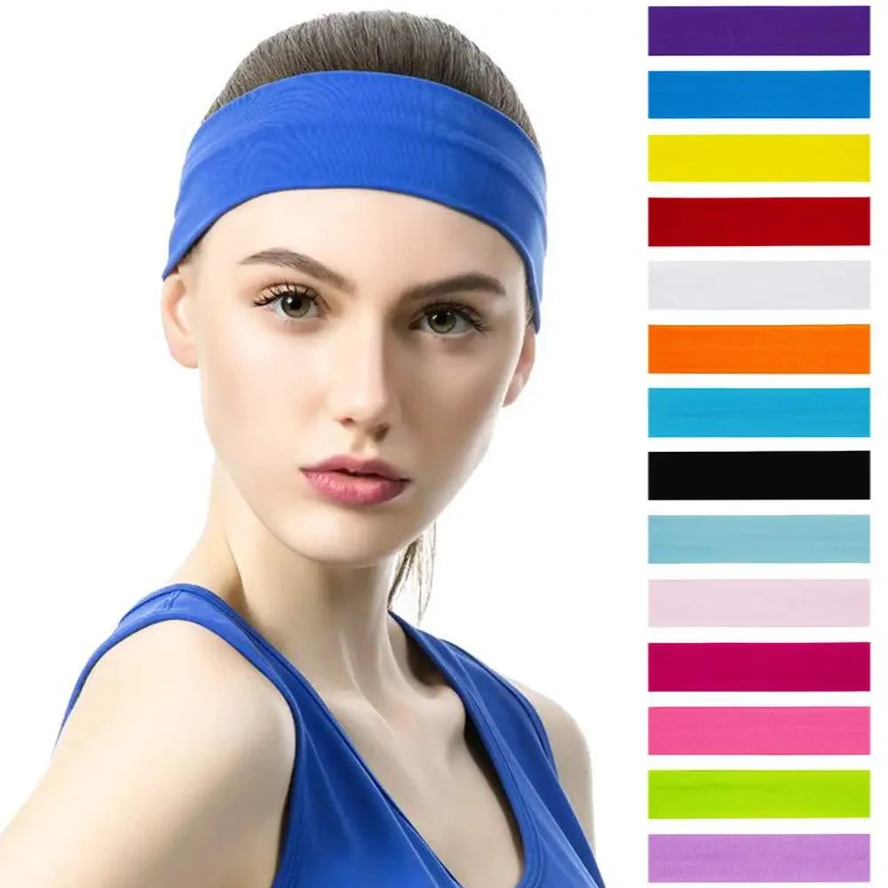 Solid Color Elastic Sports Headband