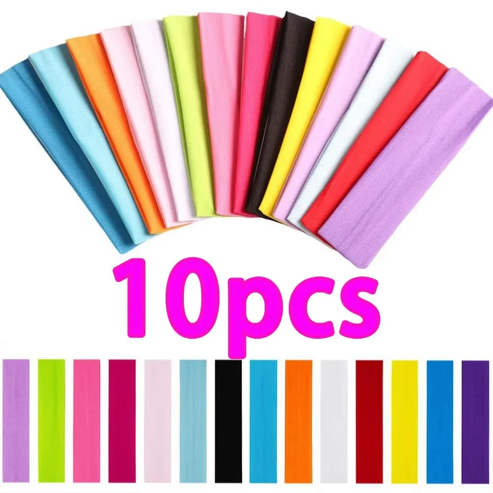 Solid Color Elastic Sports Headband