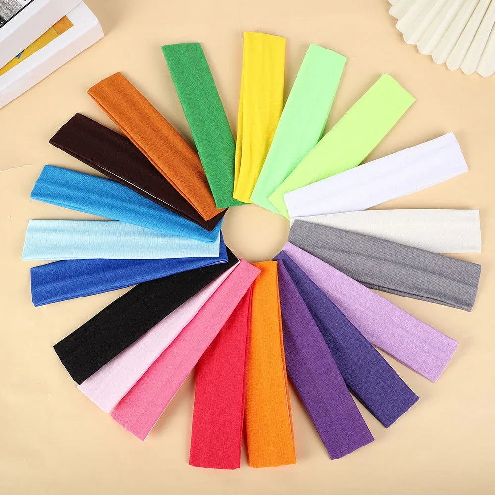 Solid Color Elastic Sports Headband