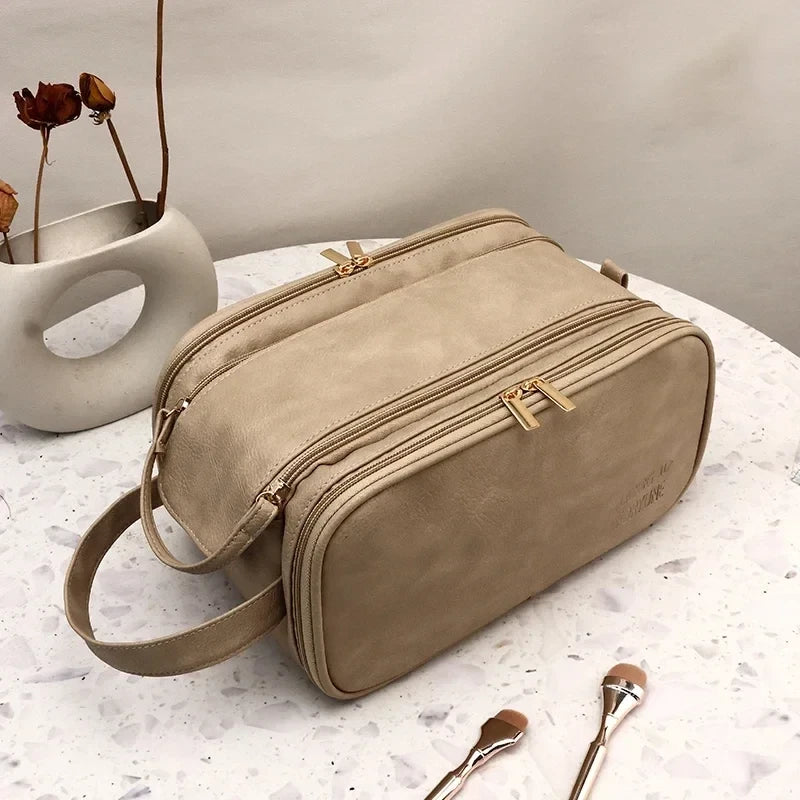 Waterproof PU Leather Cosmetic Bag