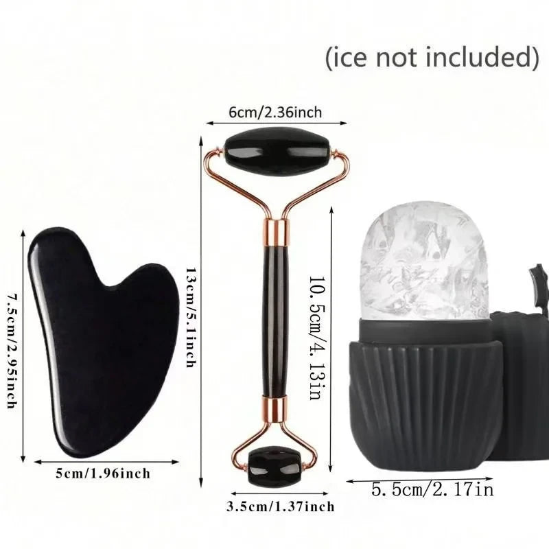 Facial Ice Roller and Gua Sha Set