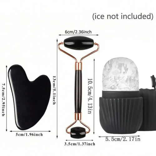 Facial Ice Roller and Gua Sha Set