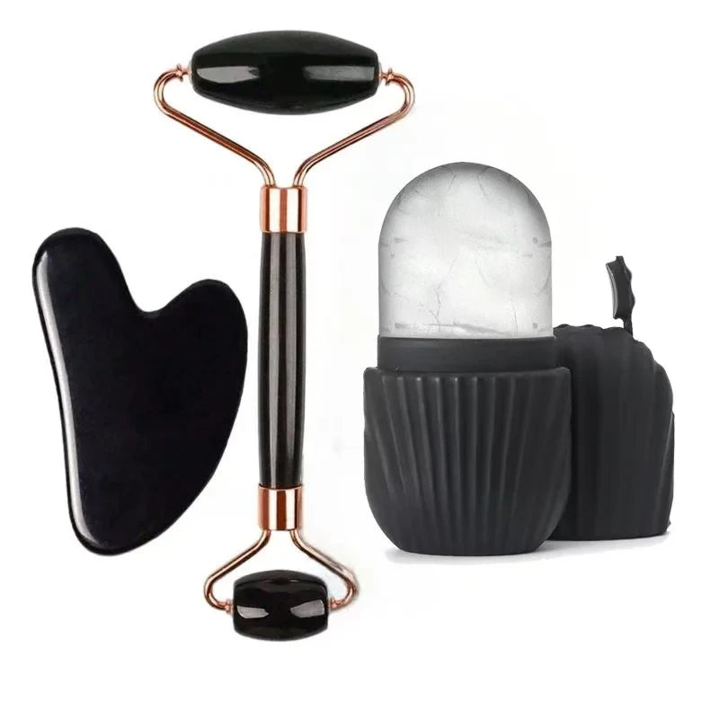 Facial Ice Roller and Gua Sha Set
